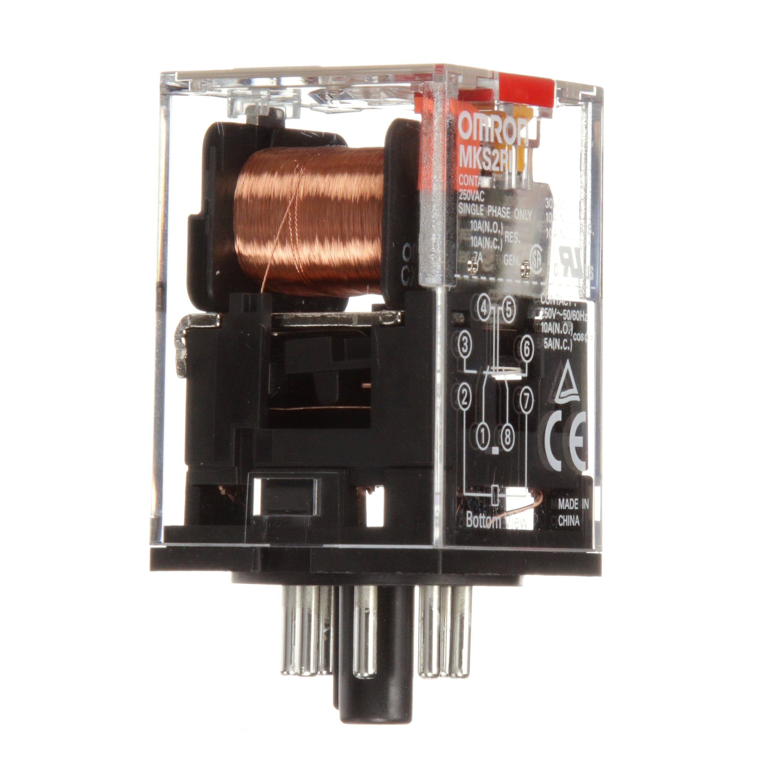OMRON ELECTRONICS - REL , PLUG-IN, 8 PIN, DPDT, 10 A, INDICA