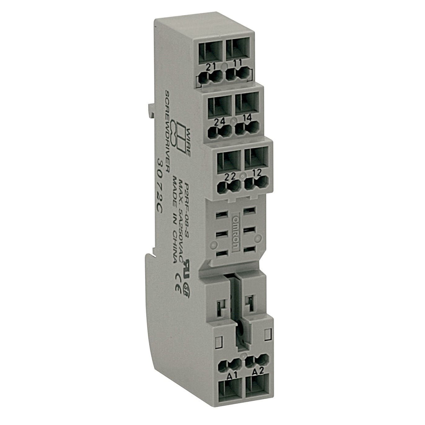 OMRON ELECTRONICS - Zoccolo P2RF,guida DIN, a molla per G2R2S