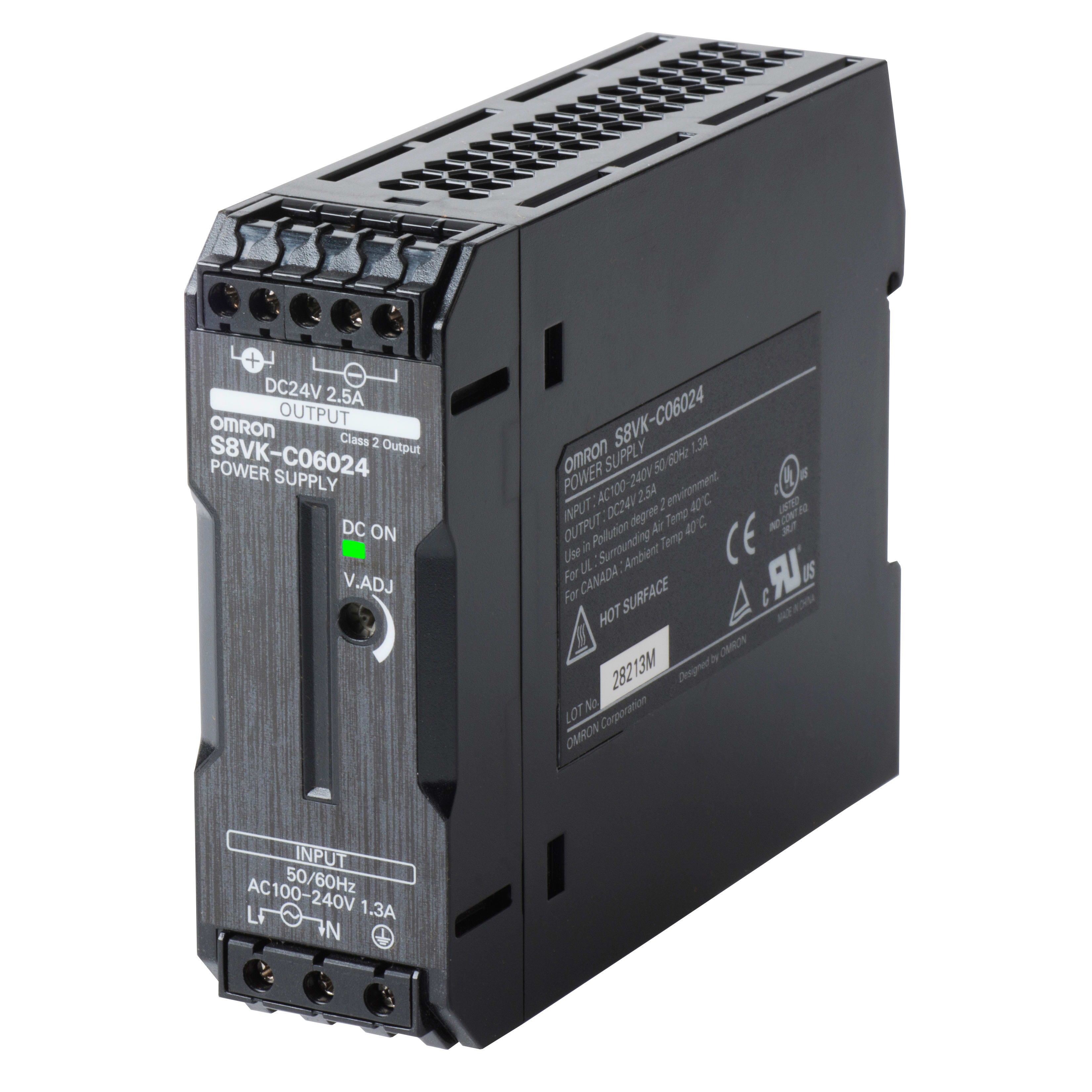 OMRON ELECTRONICS - Alim. S8VK-C mono 60W, 24V, 2,5A, Clas.A