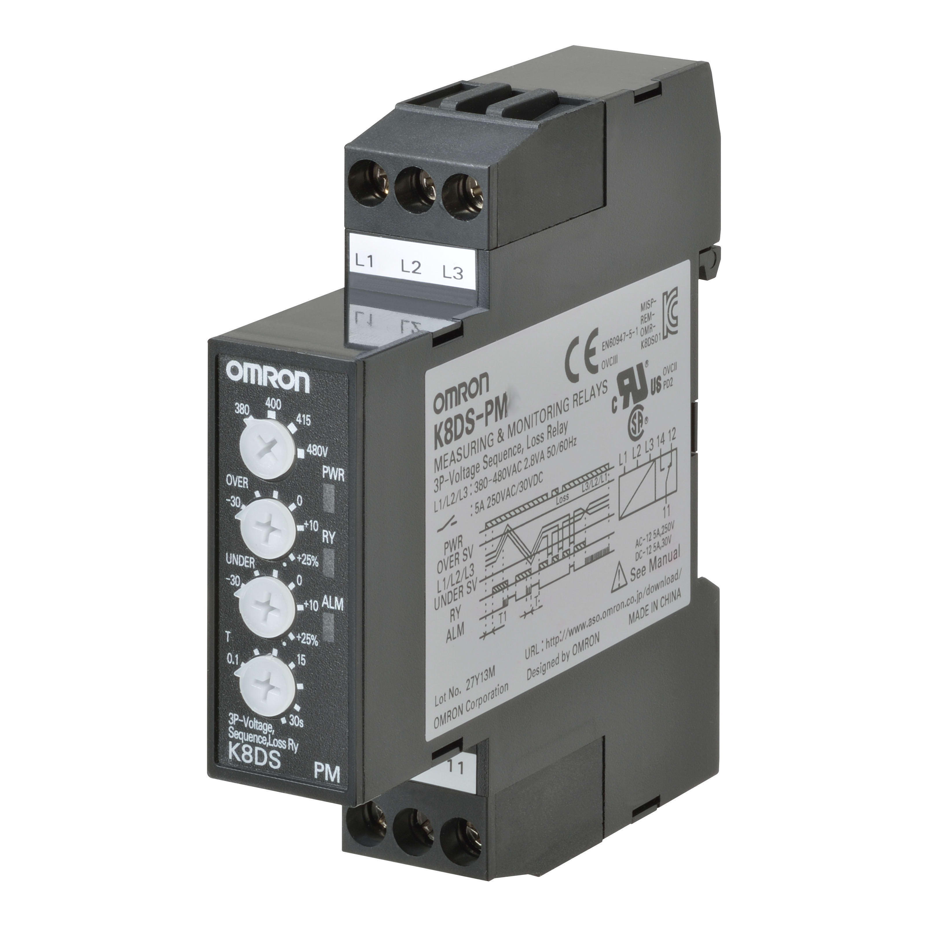 OMRON ELECTRONICS - RELE-CONTR3FAS200/240VSEQUENZA FASE MANC