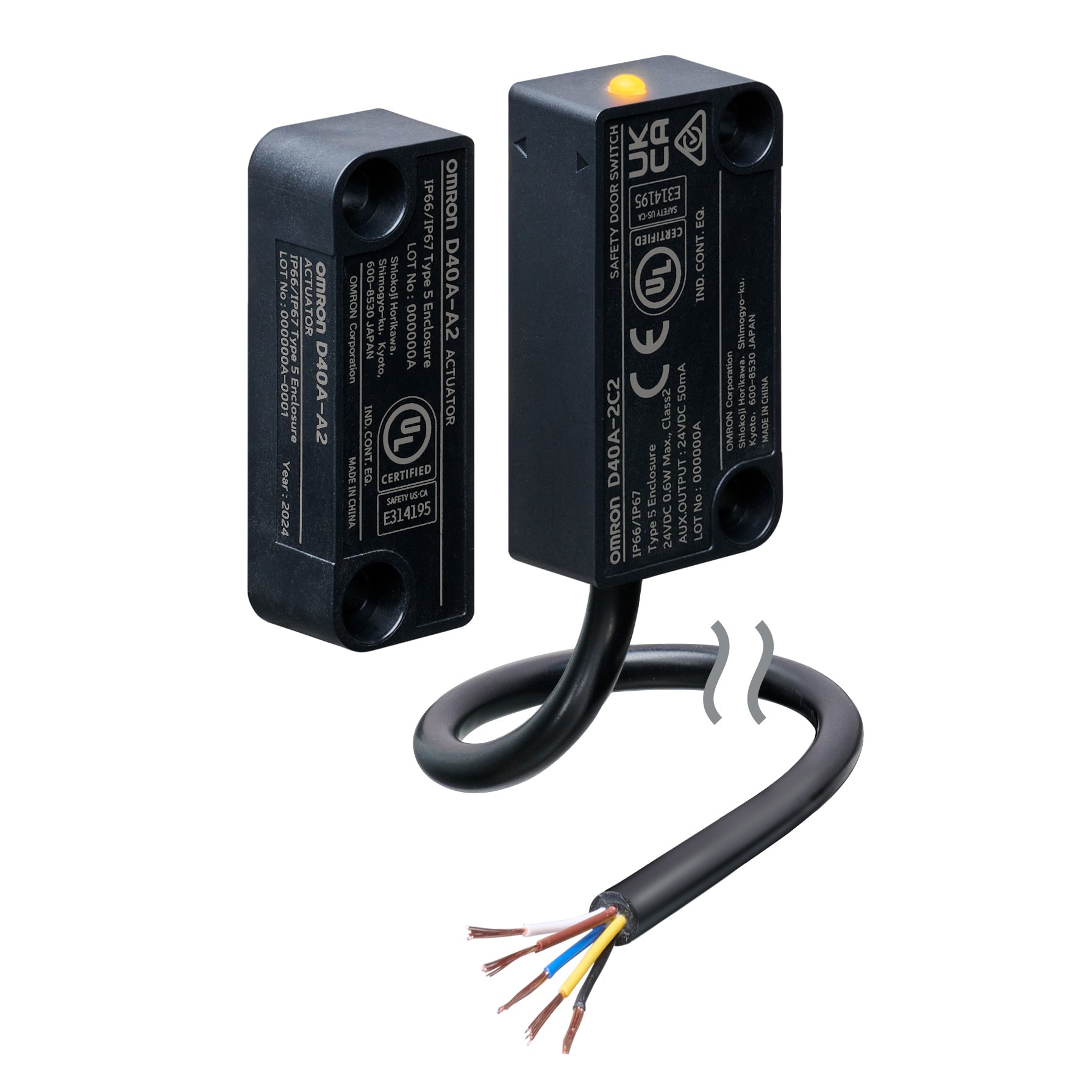 OMRON ELECTRONICS - NON-CONTACT SAFETY DOOR SWITCH, D40A-2,