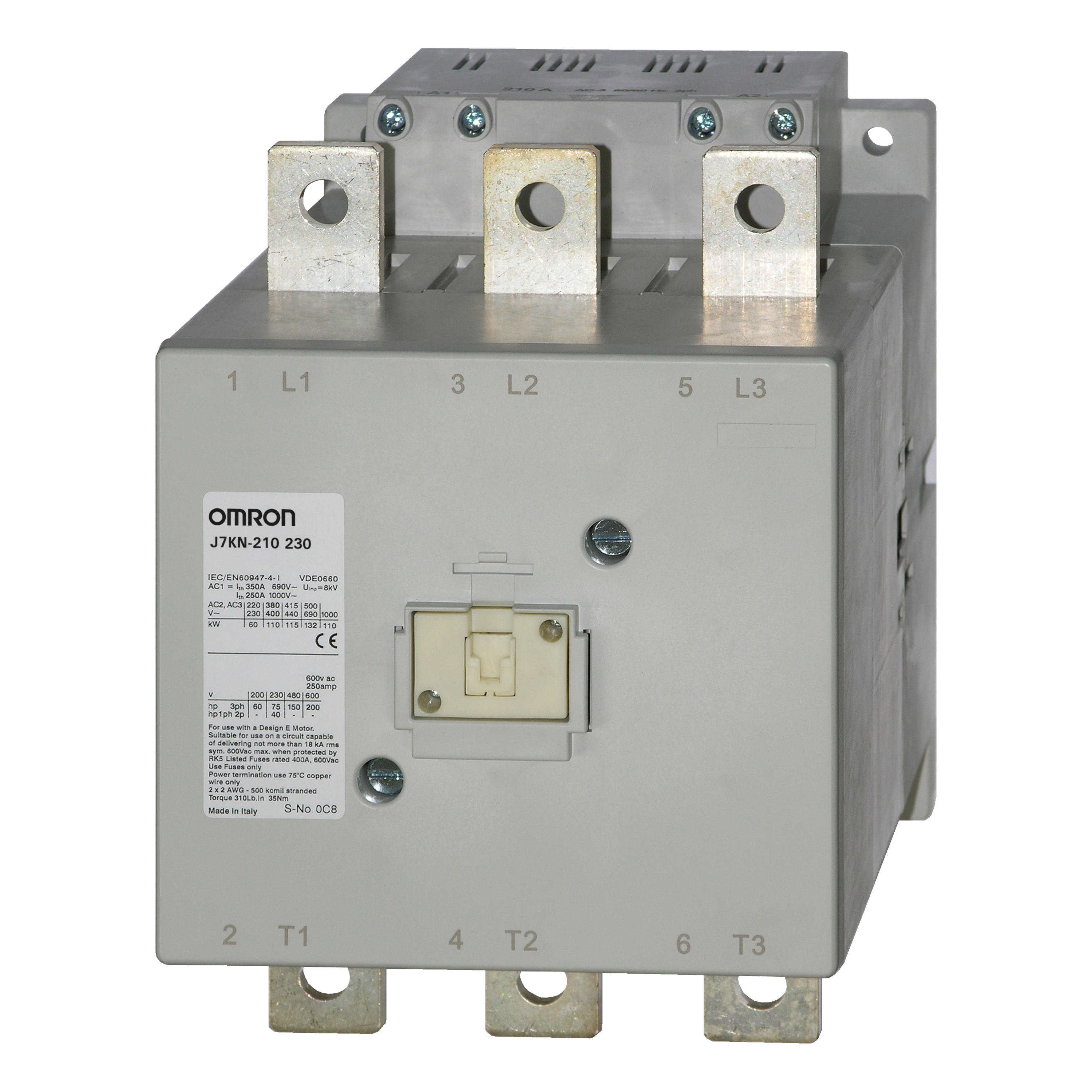OMRON ELECTRONICS - teleruttore 110 kw 210 a ac3 alimentazione 24 vac