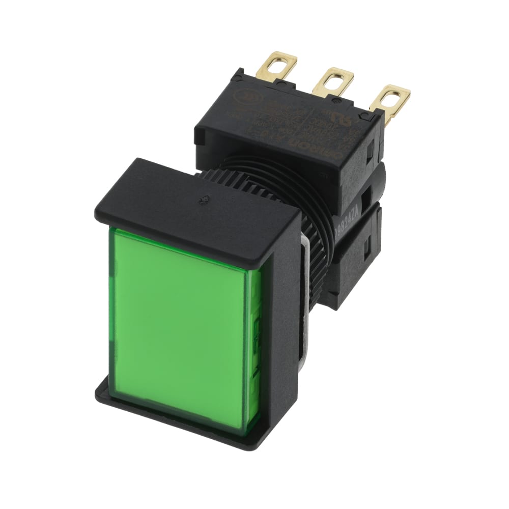 OMRON ELECTRONICS - Pulsante completo, dia. 16 mm, LED luminoso A165LJGM24D1