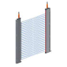 OMRON ELECTRONICS - sensore fotoelettrico pluriraggio cc sbarramento altezza 1800 mm 46 assi uscita potenziale libero impulso luce/buio cavo 5 m