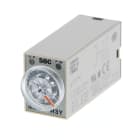 OMRON ELECTRONICS - Timer a innesto, 14 pin, ritardo ON, 4 contatti in scambio, alimentazione 24 V CC, 10 secondi, montaggio superficiale/guida DIN, con zoccolo.