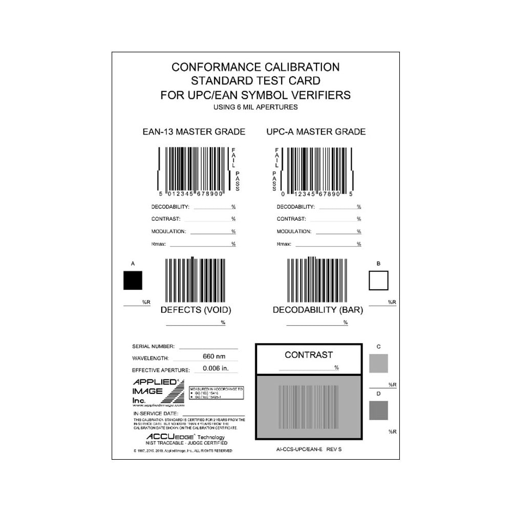 OMRON ELECTRONICS - CONFORMANCE CALIBRATION STANDARD TEST CA