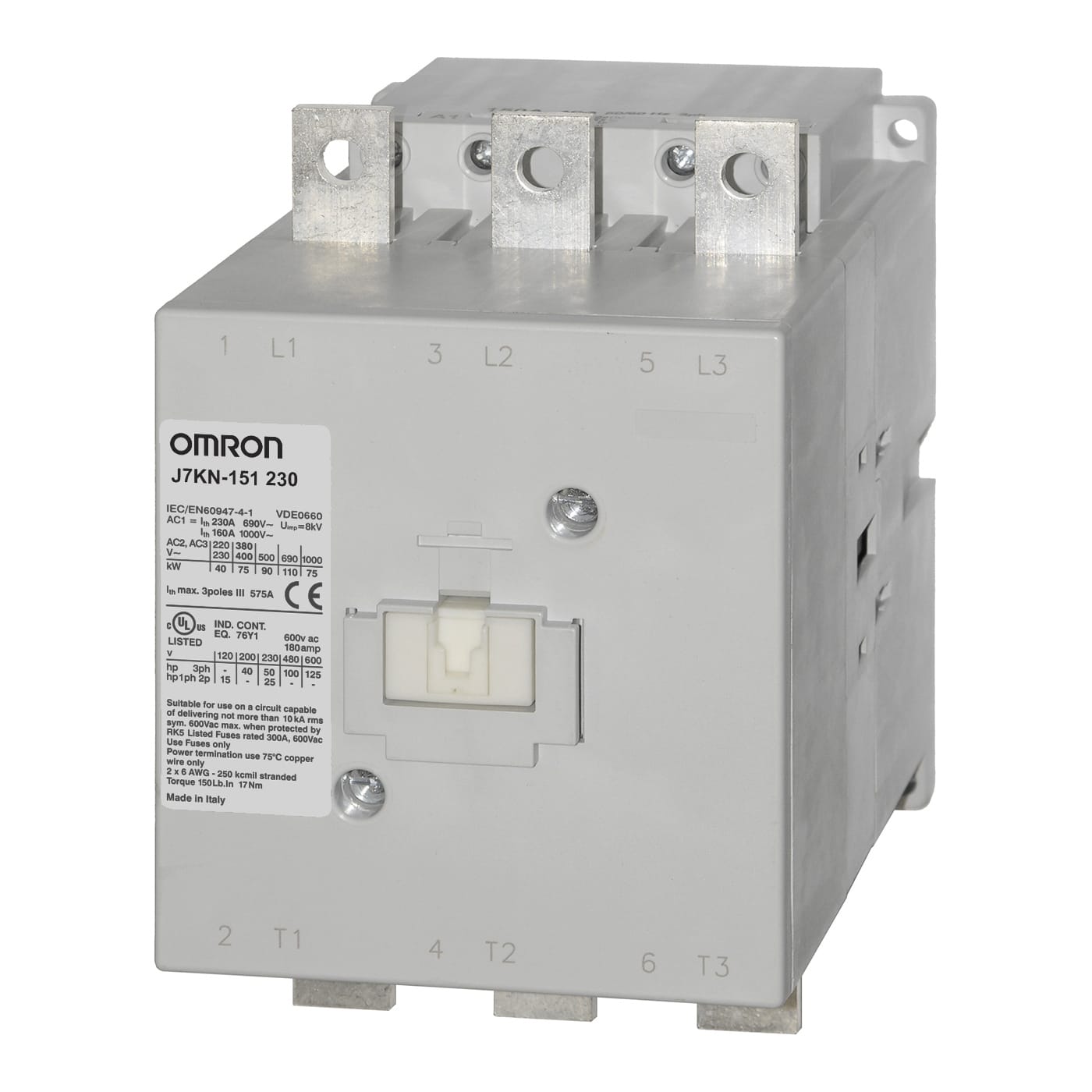 OMRON ELECTRONICS - TELERUTTORE-75KW150A.230V50HZ3POLI