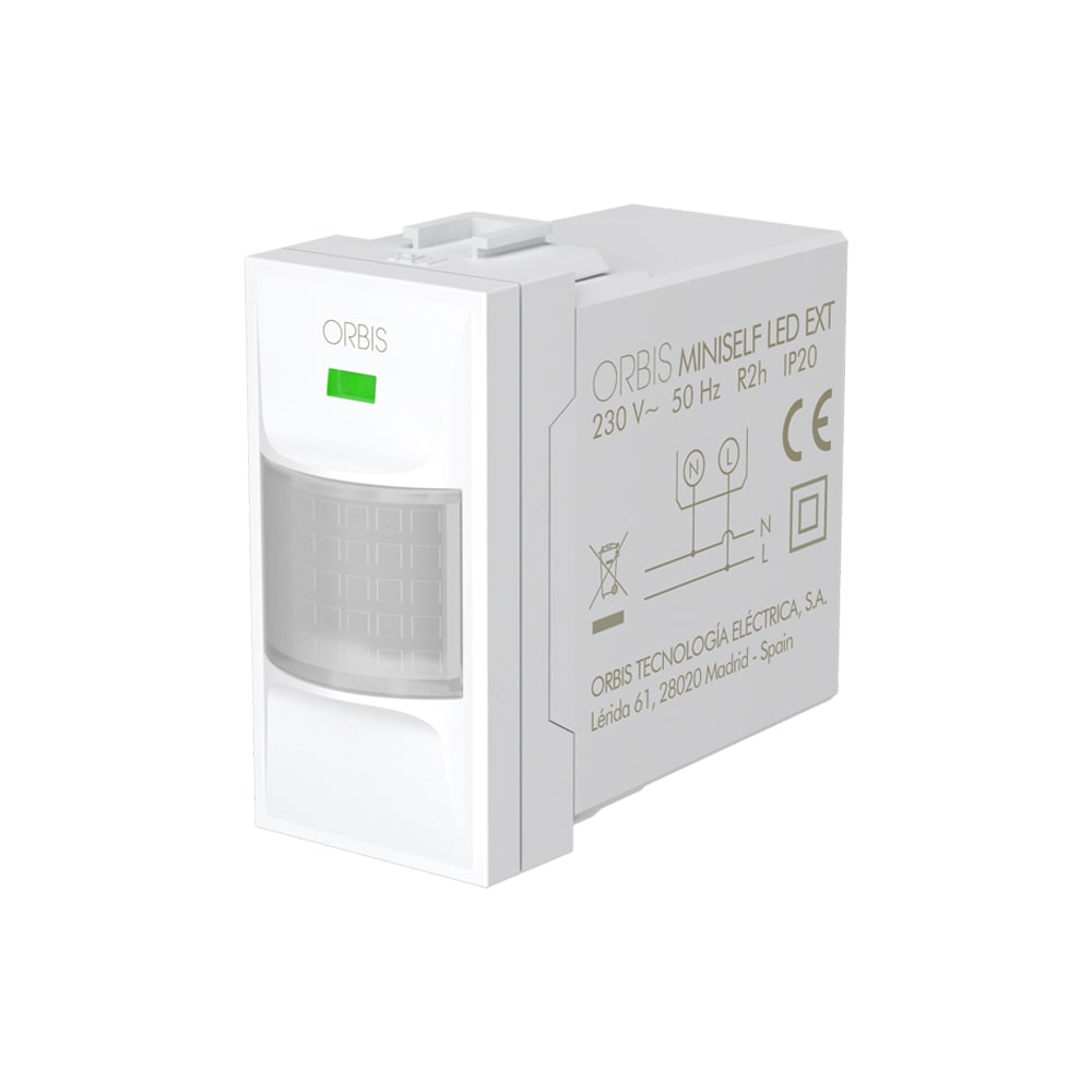 ORBIS - MINISELF LED EXT Lampada di emergenza da incasso ESTRAIBILE, con frontalini BIANCO, ANTRACITE e ALLUMINIO intercambiabili, 1 modulo DIN, 230V OB133622