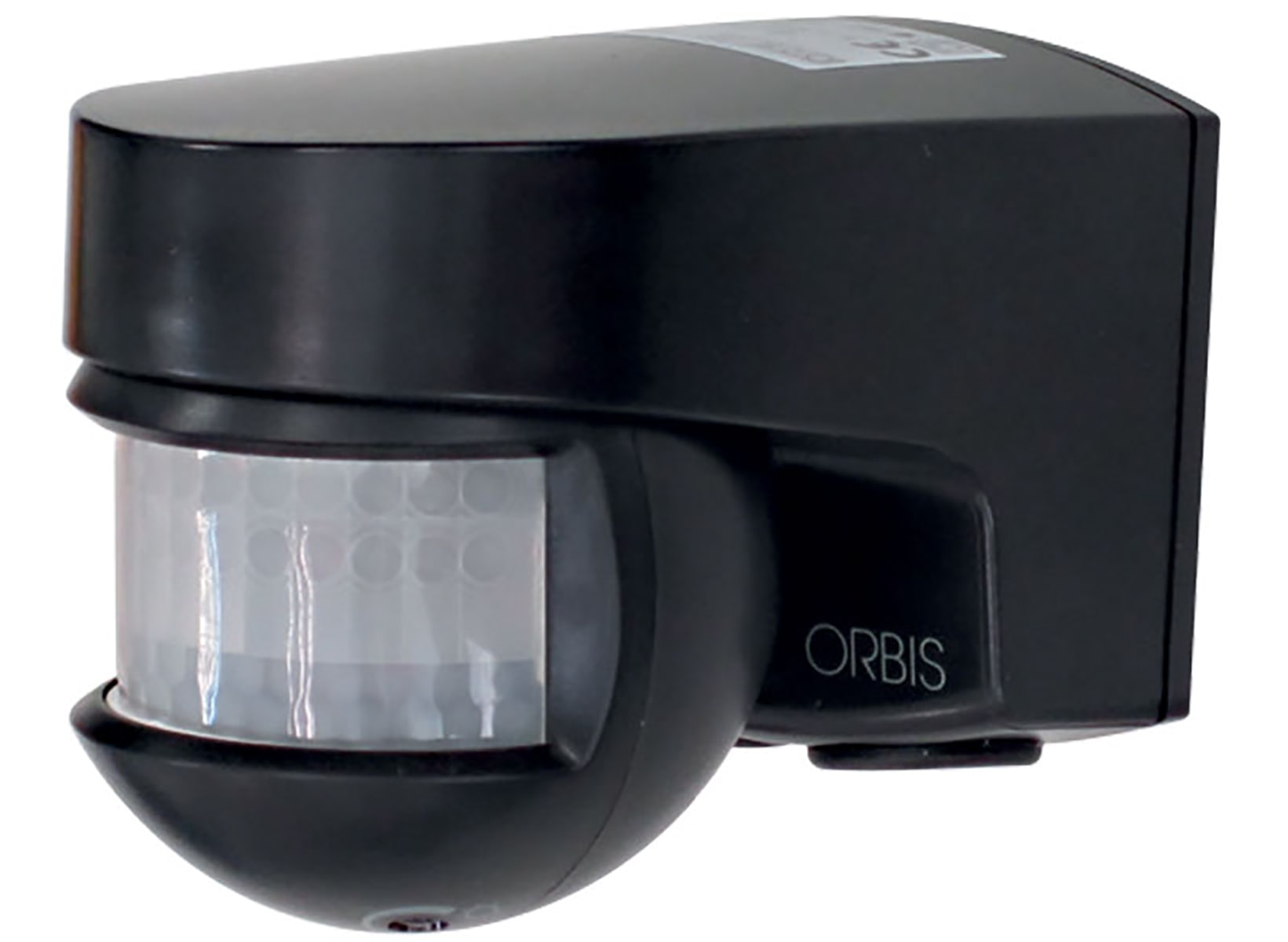 ORBIS - ISIMAT+ NERO Rivelatore di movimento da parete, rilevamento: angolo 200°, frontali 12m e laterali 8m, 230V