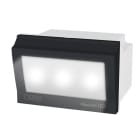 ORBIS - MAXISELF LED Lampada di emergenza da incasso ESTRAIBILE, con frontalini BIANCO e ANTRACITE intercambiabili, 3 moduli DIN, 230V
