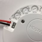 ORBIS - PLADILED 80 E Colore BIANCO doppio livello illuminazione con rivelatore di movimento, rilevamento: angolo 360°, diametro 16m ad altezza 2.5m , 230V + Batteria