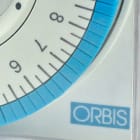 ORBIS - MINI T-QRD Interruttore orario elettromeccanico da parete, retroquadro e barra DIN, giornaliero, con riserva 100 ore, 230V