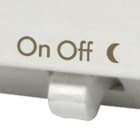 ORBIS - TEK BIANCO Termostati elettronici da incasso, selettore ON/OFF, modalità notturna, 2 batterie 1.5V