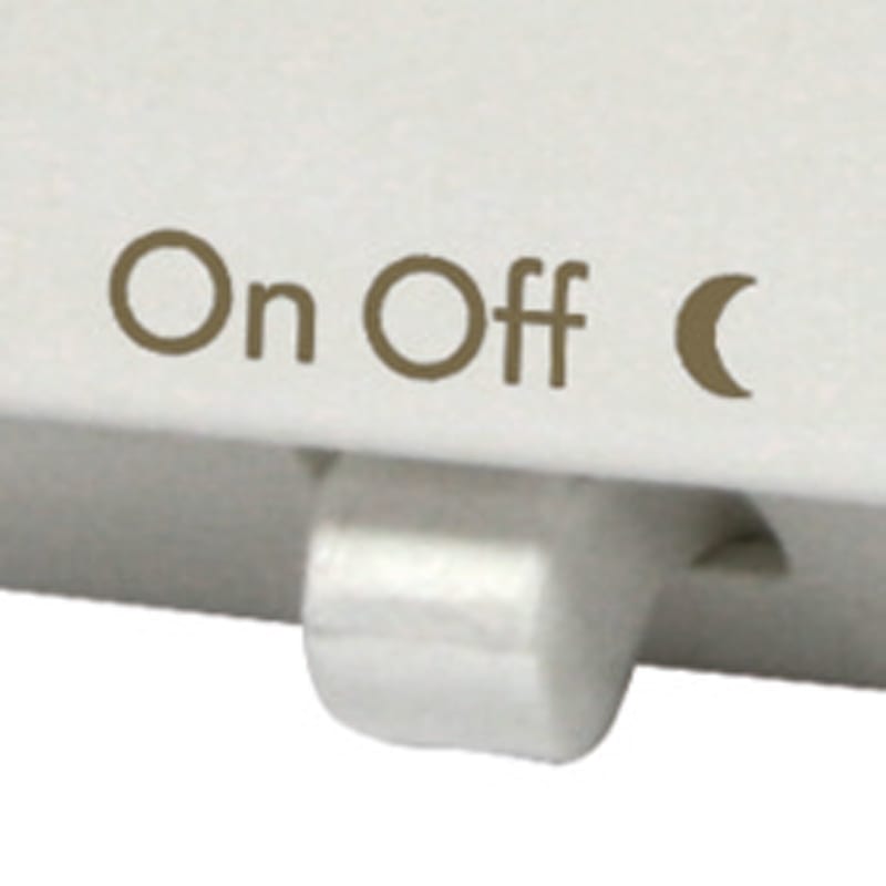 ORBIS - TEK BIANCO Termostati elettronici da incasso, selettore ON/OFF, modalità notturna, 2 batterie 1.5V OB322600