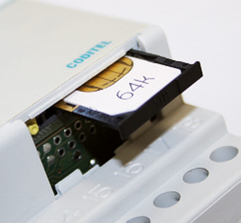 ORBIS - CODITEL Telecontrollo con comunicatore GSM, uscita relè 8A/250V, comandabile da SMS o squillo, 230V
