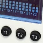 ORBIS - TELUS Cronotermostato digitale da incasso, programmazione giornaliera/settimanale, colore BIANCO e ANTRACITE intercambiabili, alim. 230V