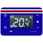 ORBIS - NEXU WiFi FBC Cronotermostato digitale da parete comunicazione WiFi, programmazione settimanale, colore BLU, ROSSO e NERO, alim. 230V