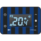 ORBIS - NEXU WiFi FNA Cronotermostato pigitale da parete comunicazione WiFi, programmazione settimanale, colore NERO e AZZURRO, alim. 230V