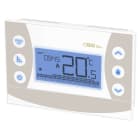 ORBIS - EKU BIANCO Cronotermostato digitale da parete con comandi touch sensitive, programmazione settimanale, alim.2 batterie 1,5V