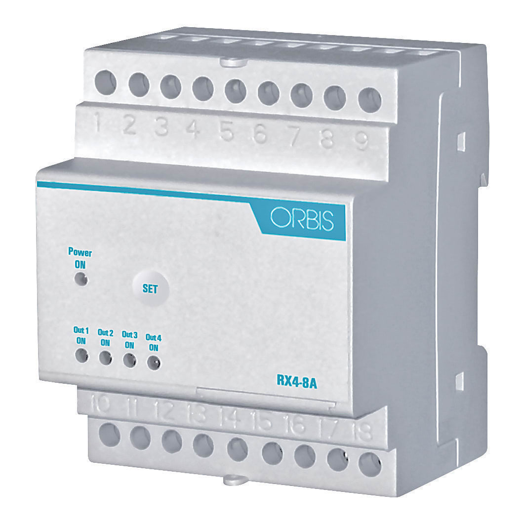 ORBIS - ATTUATORE ORUS RF Attuatore Radiofrequenza con 4 relè 8A / 250V