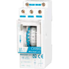 ORBIS - INCA DUO QRS Interruttore Orario Elettromeccanico 2 moduli DIN,settimanale,riserva 100 ore, 12V DC