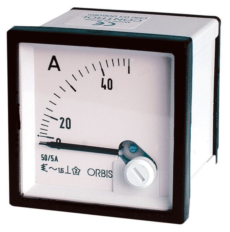 ORBIS - CR48 25A inserzione diretta  AMPEROMETRO DC,dimensioni 48x48
