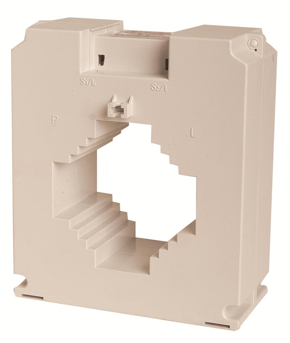 ORBIS - AT80 800/5A TRASFORMATORE Amperometrico, dimensioni barra inseribile 80mm x 13mm, diametro cavo inseribile 65mm, fissaggio tramiste staffa/ barra DIN