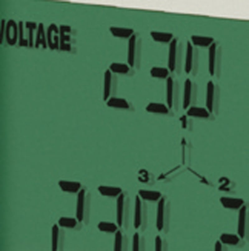 ORBIS - ANRET M-90A BUS Analizzatore Di Rete Trifase con comunicazione MODBUS, 7 moduli DIN, portata massima 90 A con cavi passanti