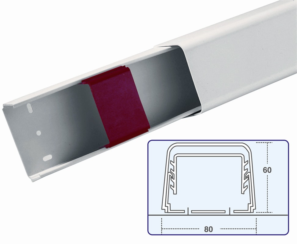 ORBIS - CB608 Canalina 80x60 mm ,lunghezza 2 m OB572002