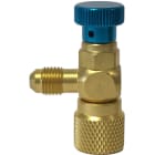 ORBIS - VAR14 Raccordo con rubinetto premi-valvola per R407 attacco F 1/4" SAE - M1/4" SAE