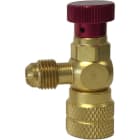 ORBIS - VAR516 Raccordo con rubinetto premi-valvola per R410 attacco F 5/16" SAE - M5/16" SAE
