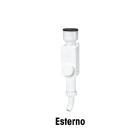 ORBIS - SIFE 5 / 20, Versione da esterno in polipropilene bianco con asole di fissaggio parete,finestra d'ispezione, ingresso ø 20mm e uscita ø 16 mm