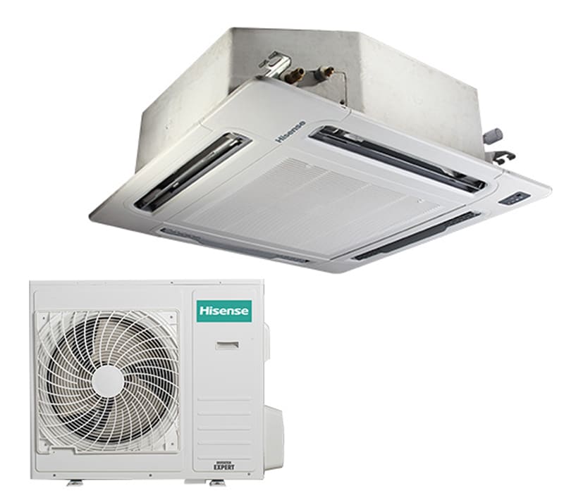 ORBIS - AUC105UR4 Unità interna a CASSETTA e unità esterna,potenza 10.5 kW - 36000 BTU/h,fornito con comando remoto,GAS R32,linea COMMERCIALE CASSETTA,HISENSE