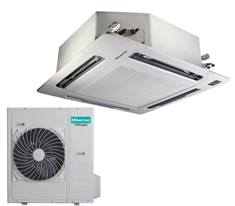 ORBIS - AUC125UR4 Unità interna a CASSETTA e unità esterna,potenza 12.7 kW - 43000 BTU/h,fornito con comando remoto,GAS R32,linea COMMERCIALE CASSETTA,HISENSE
