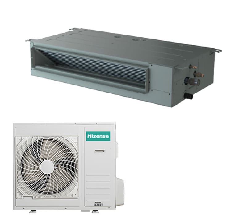 ORBIS - AUD105UX4 Unità interna a CANALIZZATO e unità esterna,potenza 10.5kW-36000 BTU/h,comando remoto e cablato,GASR32,linea COMMERCIALE CANALIZZATO,HISENSE