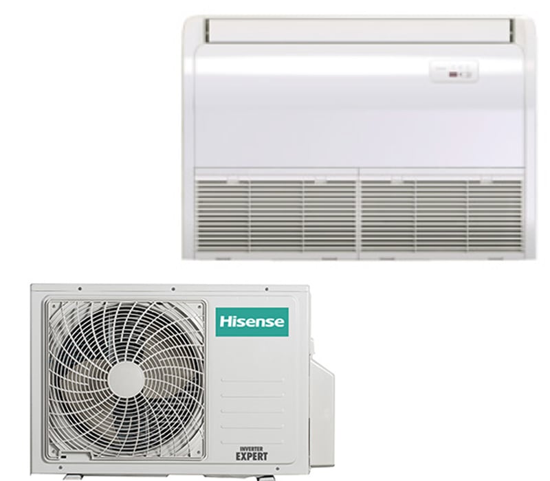 ORBIS - AVT71UR4RB8/AUW71U4RK8 Unità interna a PAVIMENTO/SOFFITTO e unità esterna,potenza 6.9kW/h,comando remoto,GASR32,linea COMMERCIALE PAVIMENTO/SOFFITTO