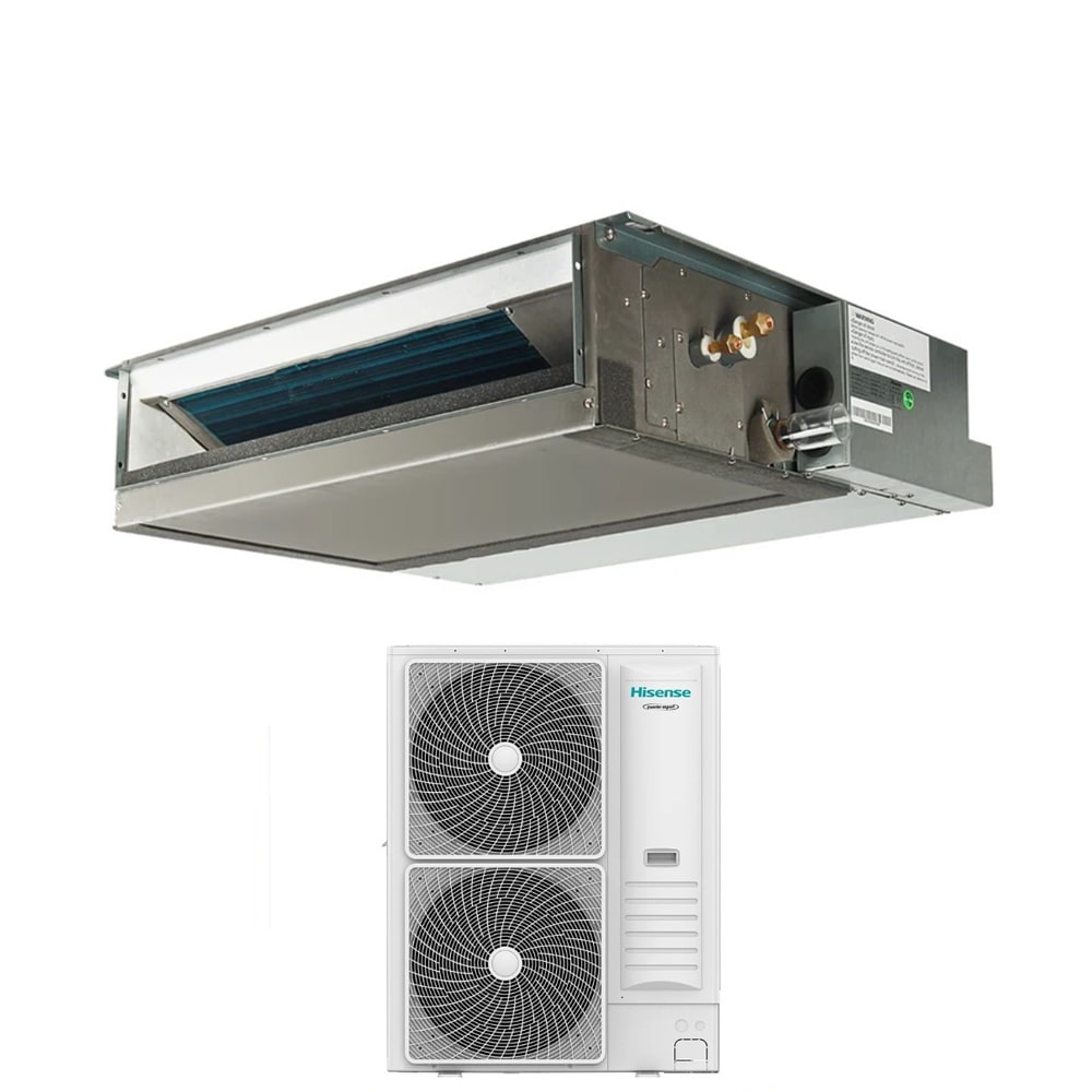 ORBIS - AUD105UX4 Unità interna a CANALIZZATO e unità esterna,AUW105U4RK7,potenza 10 kW,comando remoto e cablato,GAS R32,linea COMMERCIALE CANALIZZATO,HISEN