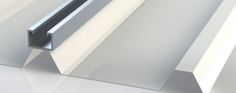 ORBIS - EASY Profilo in ALLUMINIO per sostegno moduli fotovoltaici, senza guida, lunghezza 3.4m