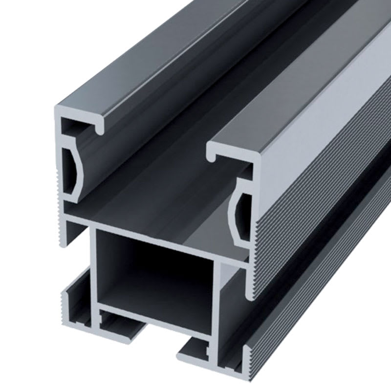 ORBIS - HEAVY MAX Profilo in ALLUMINIO per sostegno moduli fotovoltaici, con 3 guide, lunghezza 3.4m OB620019