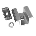 ORBIS - MPC Morsetto CENTRALE fissaggio moduli, colore ALLUMINIO, spessori moduli ammessi da 31mm-56mm in funzione della vite scelta(non compresa)