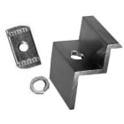 ORBIS - MPT-45 Morsetto TERMINALE fissaggio moduli, colore ALLUMINIO, spessori moduli ammessi 44mm-45mm (Vite BM850 OB620790 non compresa)