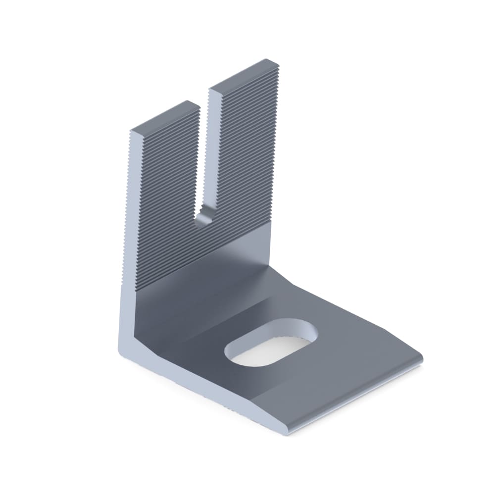 ORBIS - SLL64 Staffa a"L" in ALLUMINIO per fissaggio profili, dimensioni 50x56x64mm