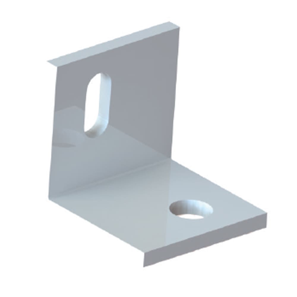 ORBIS - SLX50 Staffa a"L" in ACCIAIO INOX per fissaggio profili, dimensioni 50x50x50mm
