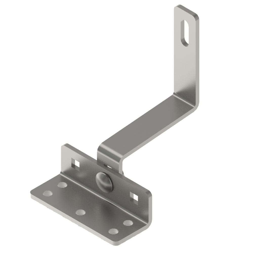 ORBIS - SRUAL-X Staffa regolabile con piastra in ACCIAIO INOX AISI 304, 2 regolazioni, spessore 5mm, aggancio per profili EASY SIDE e HEAVY MAX