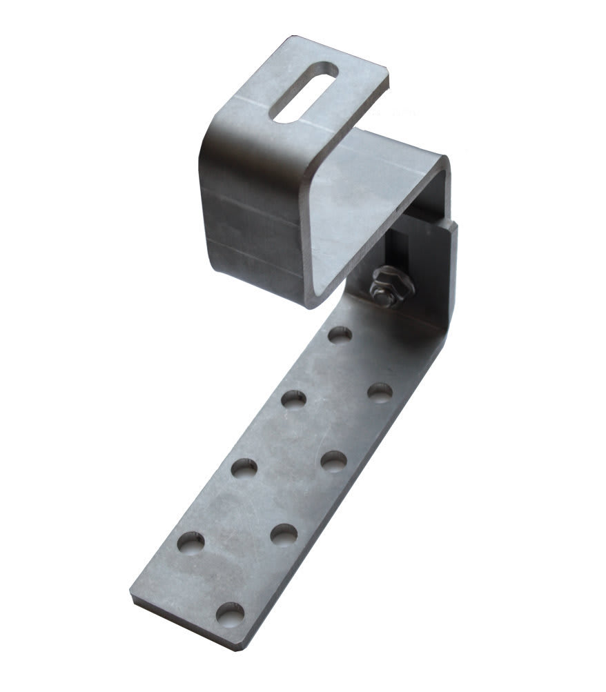 ORBIS - SS-DC Staffa in ACCIAIO AISI 304 per tegole DOPPIO COPPO, spessore 6mm