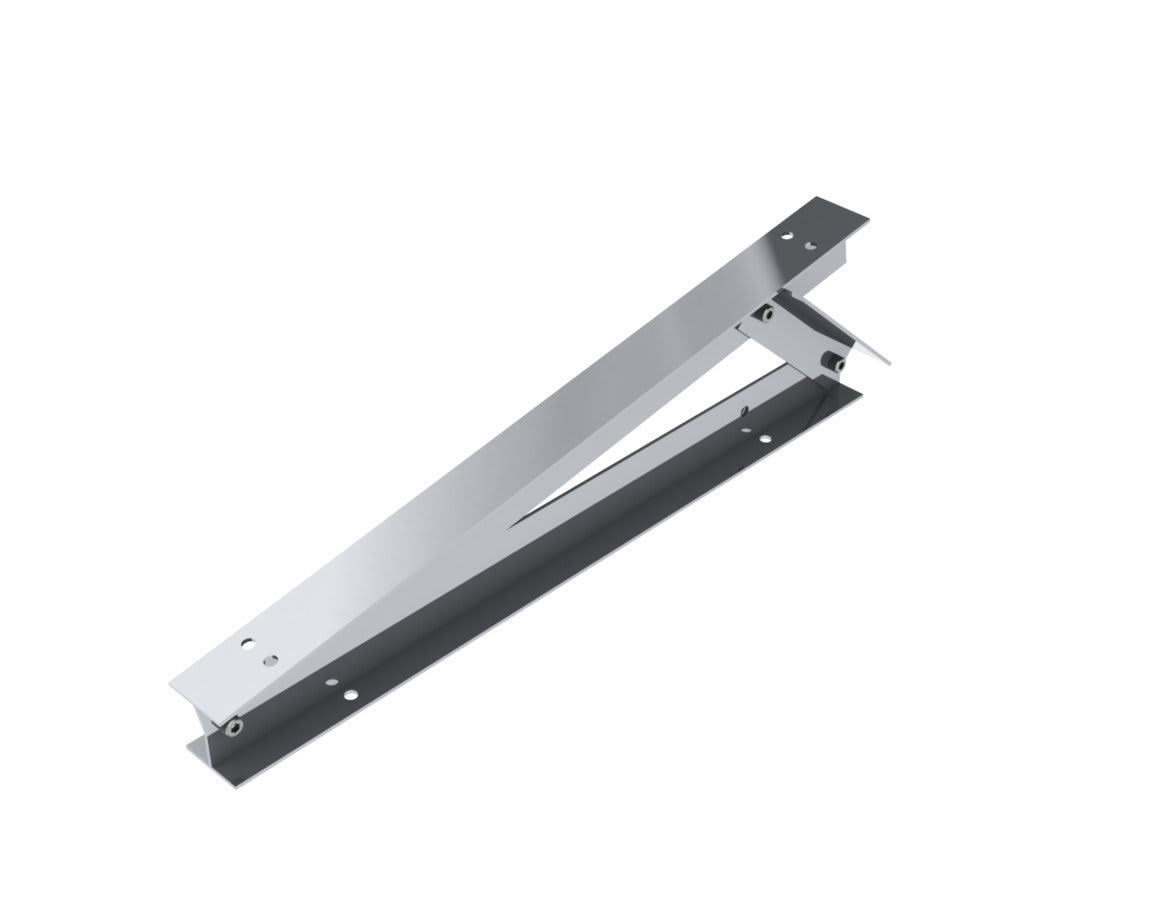 ORBIS - STP-1015 Triangolo PICCOLO (PREMONTATO) in ALLUMINIO con INSERTI per inclinazione moduli, regolazioni: 10°-12°-15, disposizione moduli:ORIZZONTALE