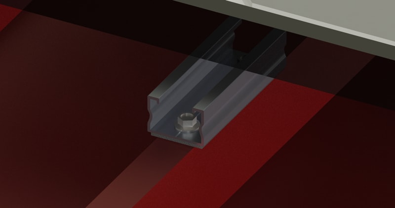 ORBIS - ST EASY SMALL 12 AL/AC Profilo in ALLUMINIO per fissaggio su grecato in alluminio e acciaio, compreso di viti ed EPDM, lunghezza 12cm
