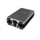ORBIS - MPC FLAT P5-8 Morsetto CENTRALE PREASSEMBLATO fissaggio moduli SENZA CORNICE, compreso di GUARNIZIONE, colore ALLUMINIO, spessori moduli 5mm-8mm