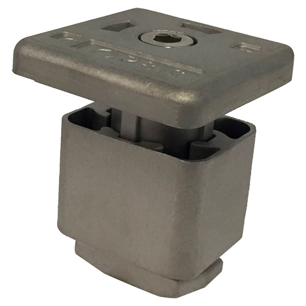 ORBIS - MPU-P2545 Morsetto UNIVERSALE PREASSEMBLATO fissaggio moduli, uso da CENTRALE o TERMINALE, colore ALLUMINIO, spessori moduli ammessi 25mm-45mm
