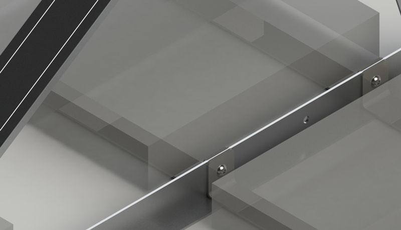 ORBIS - PZAV315 Kit 2 staffe supporto zavorre per triangoli comprese di viteria, lunghezza 315mm